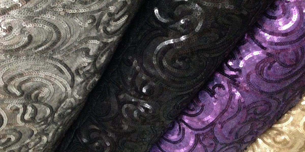 Incredible new "Swirly" Sequin Fabric